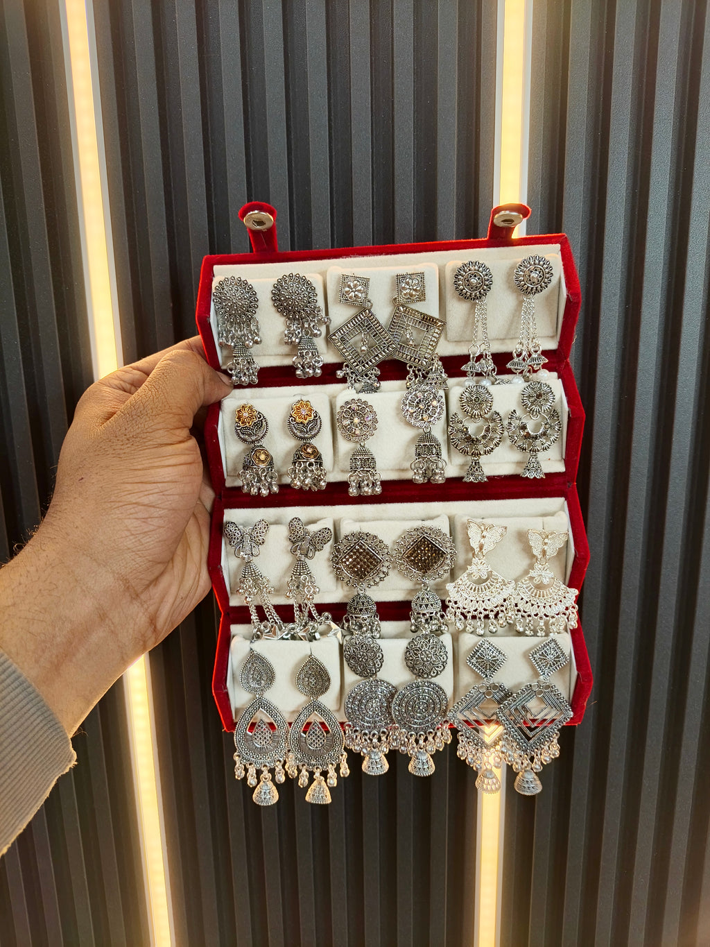 12 Pairs Of beautiful jhumka Box